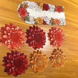 Floral Table Runner and Placemats Set